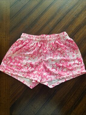 Girls' YXL LAX SO HARD Pink Star Print Athletic Shorts
